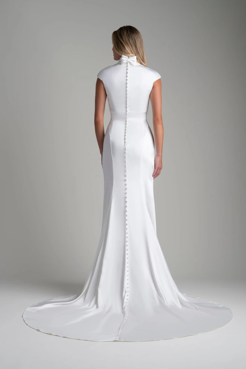 Allure Modest M755 moderne geklede trouwjurk