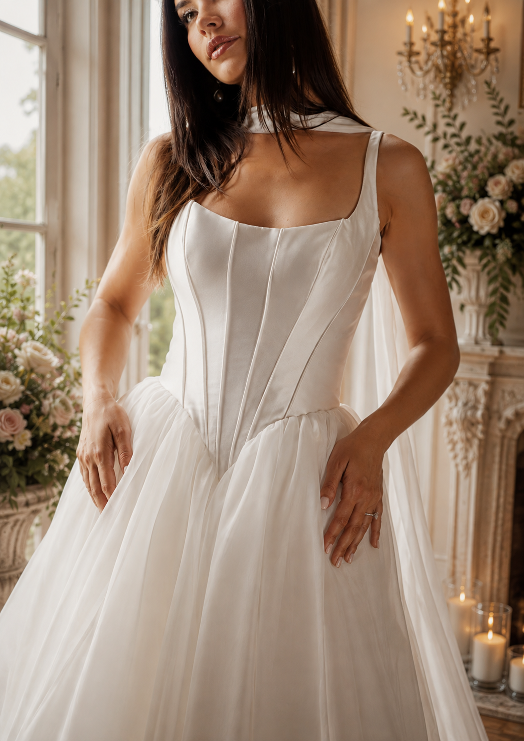 Detail lijfje Stella York SY8222 trouwjurk